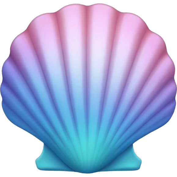 Pink and blue pastel scallop shell emoji