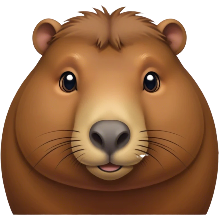 Cinematic Noble Capybara Portrait Emoji, Poised and serene, with a robust, rounded build and a distinctly capybara head featuring a broad, slightly flattened face, short snout and small, rounded ears, covered in soft, earthy fur and gentle, wise eyes, Simplified yet sharp and sophisticated features, highly detailed, glowing with a warm, natural glow, high shine, intelligent and calm, stylized with an air of understated authority, focused and attentive, soft glowing outline, capturing the essence of a watchful and confident capybara guardian that feels as though it could step out of the screen with effortless authority! emoji