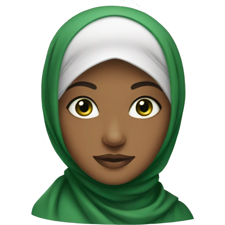 Hijabi with Green eyes  emoji