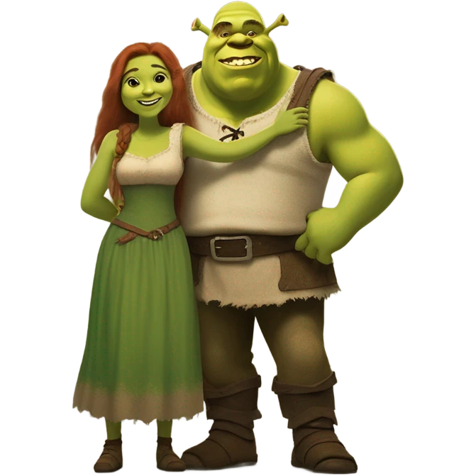 Shrek and Fiona  emoji