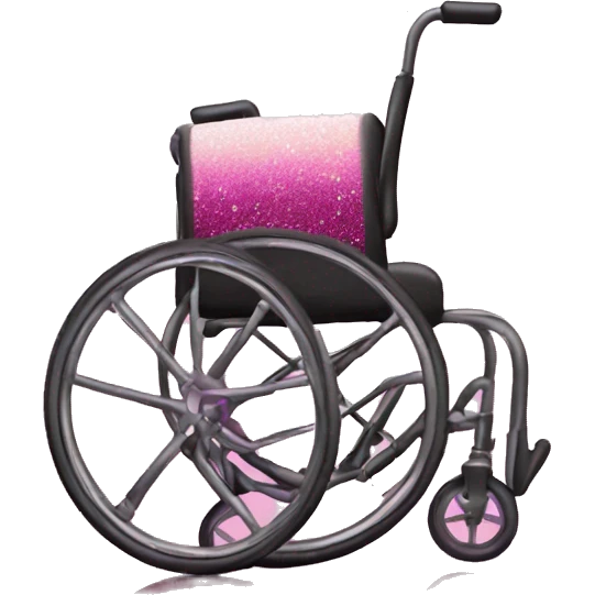 Pink ombre wheelchair with glitter  emoji