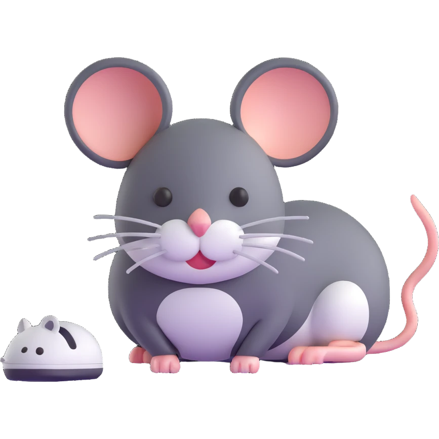 mouse with cat head emoji