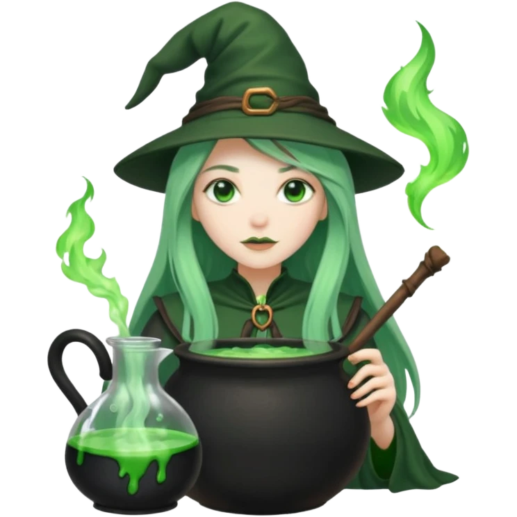 green witch cooking potion emoji