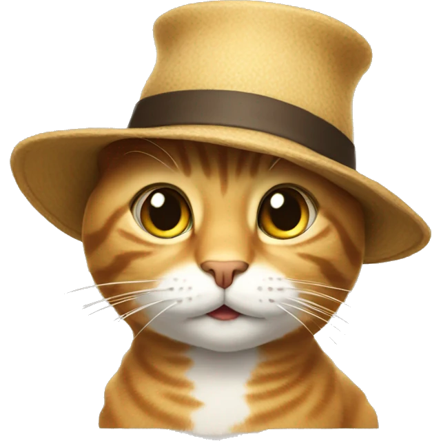 A cat with a hat  emoji