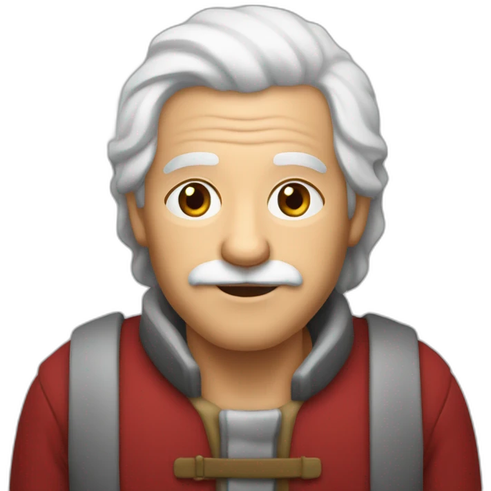 Père Noël sur un chien emoji