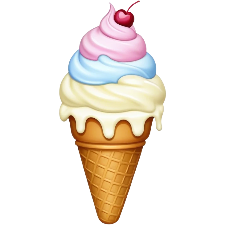 Ice cream with yogurt emoji