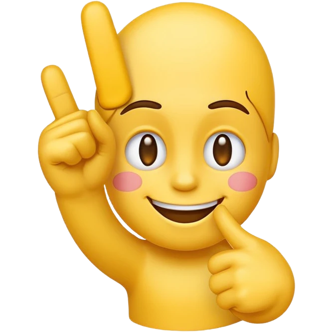 A smiling emoji pointing the middle finger  emoji
