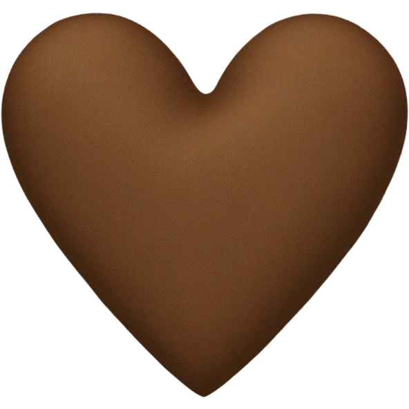 Brown flannel heart  emoji