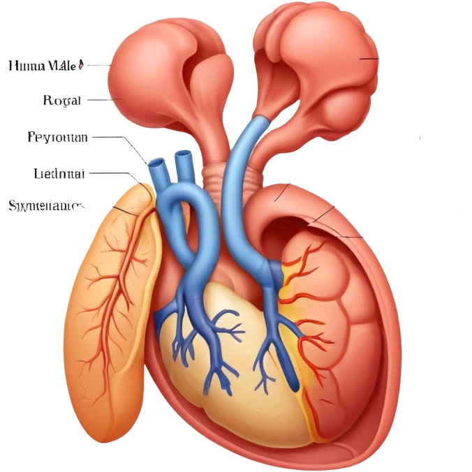 human male reproductive system diagram educational emoji