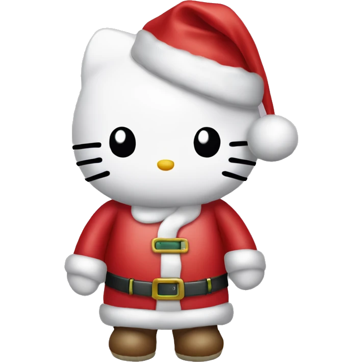 hello kitty in a Santa Claus outfit  emoji