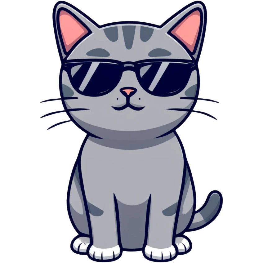 Cat with sunglasses emoji