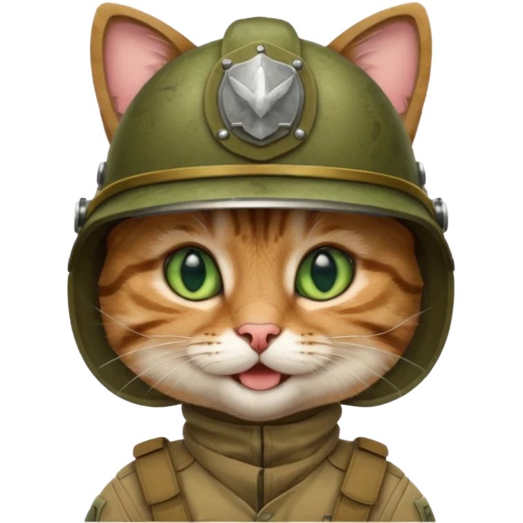 happy soldier kitty emoji