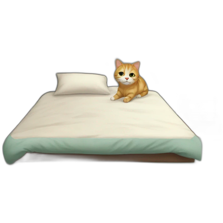 Cat leaving a present on a bed emoji