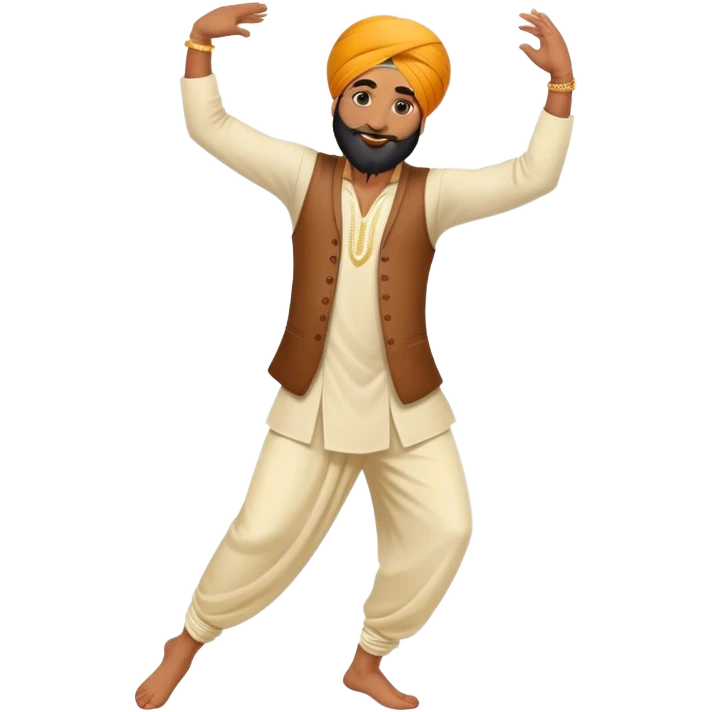 Punjabi man dancing emoji