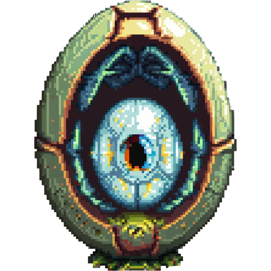 cranial, eye, MRI, SCAN, egg, embryonic, inside of glass egg, alien, eerie emoji