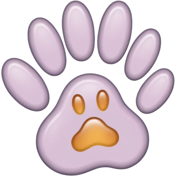 a very light pale pastel #ffbe8c pawprint emoji