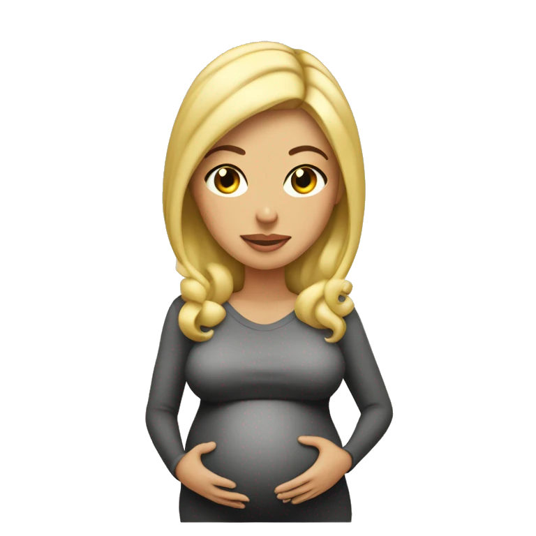 Pregnant blond Ximena emoji