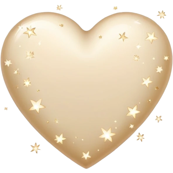 Pale beige heart with sparkles  emoji
