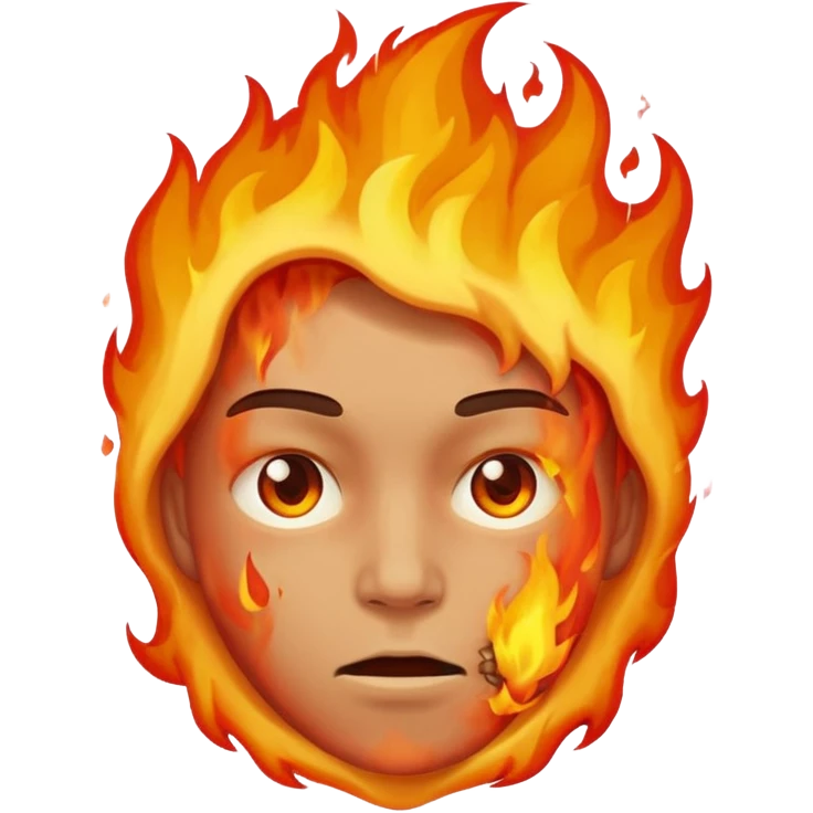 White Email with face and fire emoji