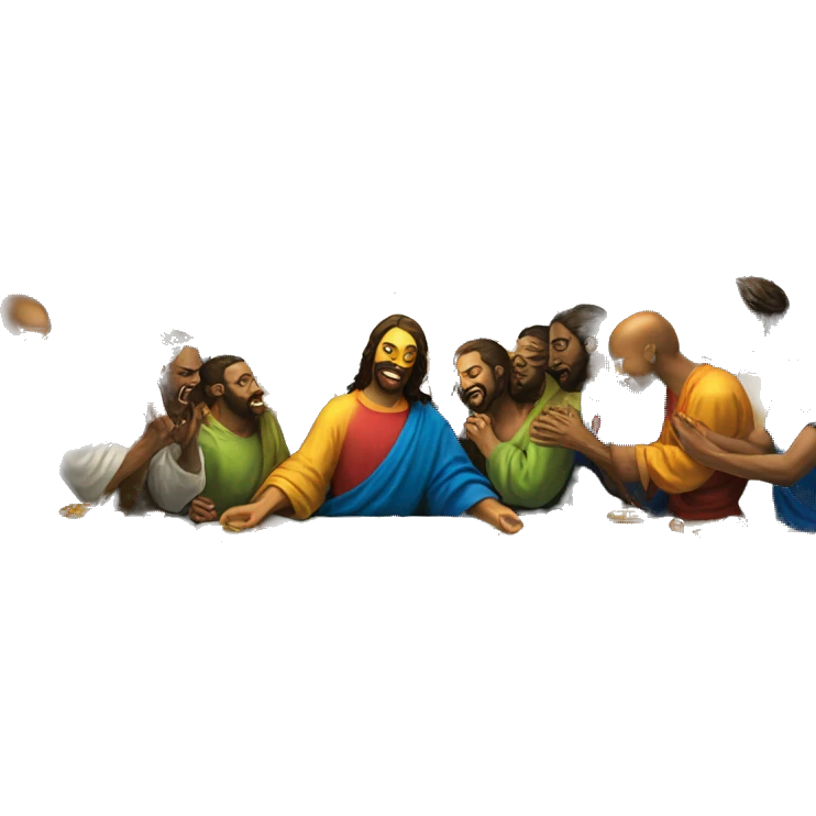 Gold the last supper art emoji