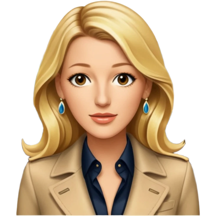 Blake lively, gossip girl show emoji