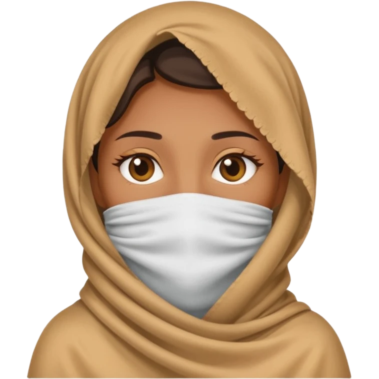 Mulher tampando o rosto emoji