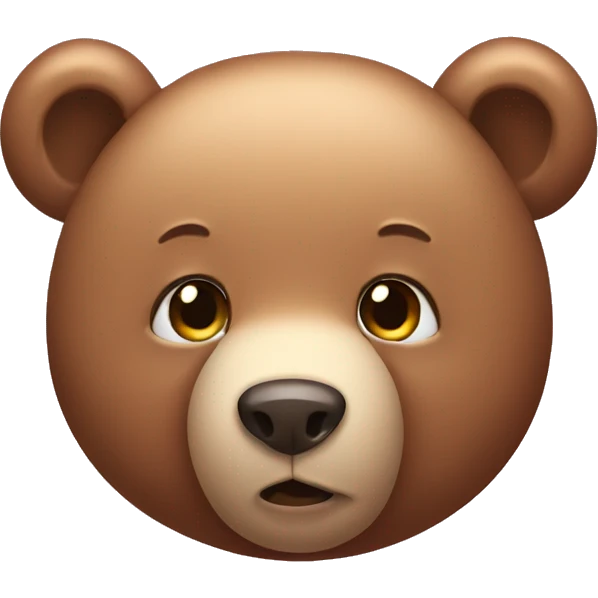 shy bear blushing emoji