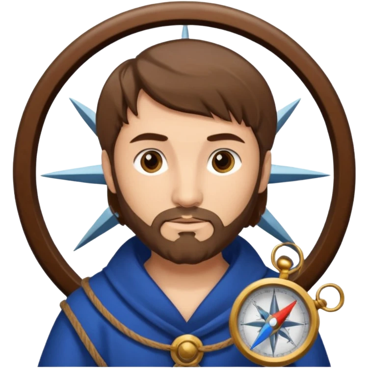 Marco Polo with compas emoji