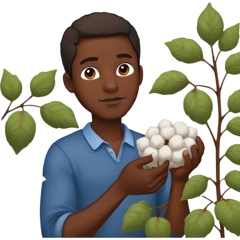 Black man picking cotton  emoji