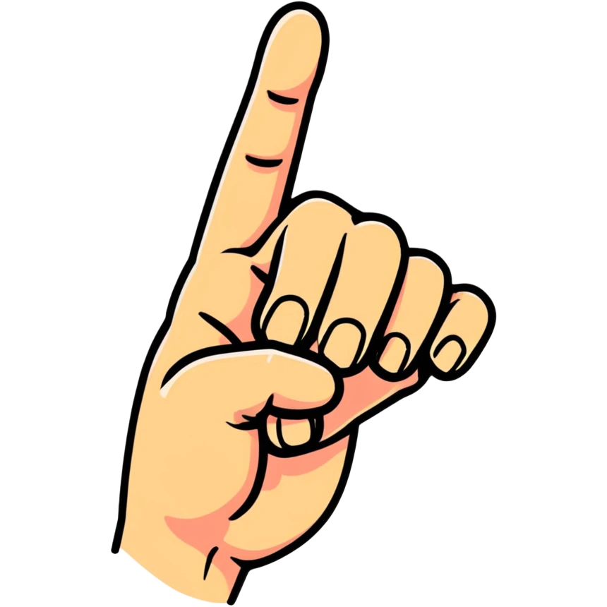 pointing finger emoji