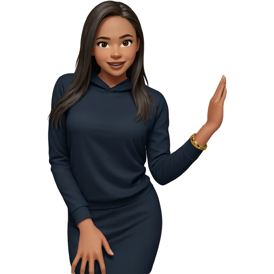 smiling girl by the door emoji