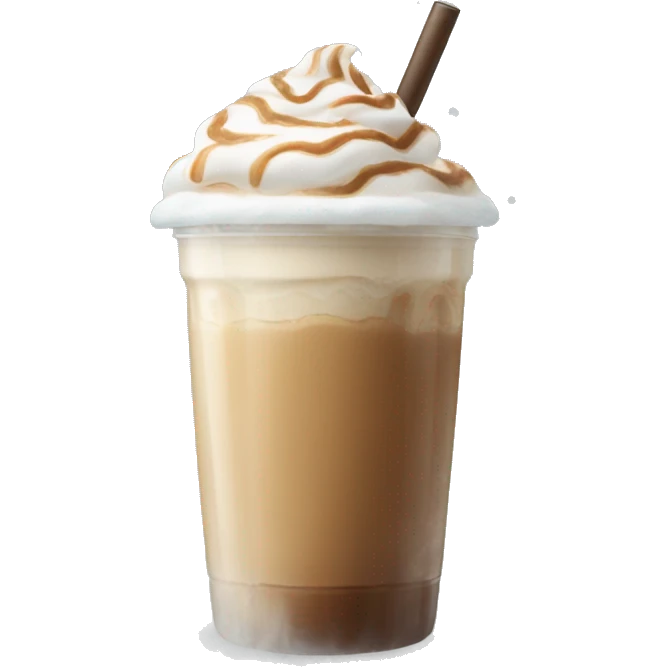 Iced latte in Winter emoji