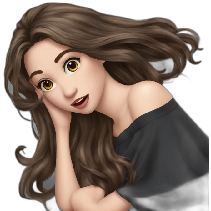 "girl with long brown hair" emoji