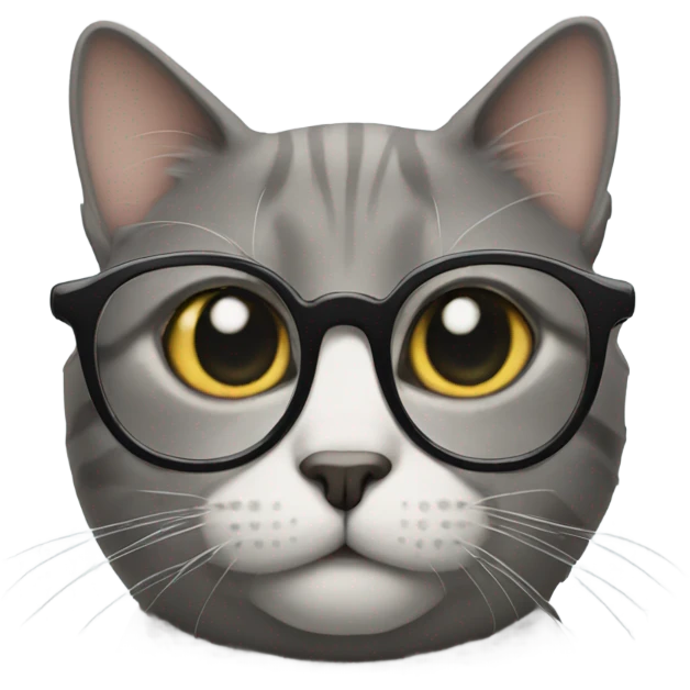 Cat with glasses  emoji