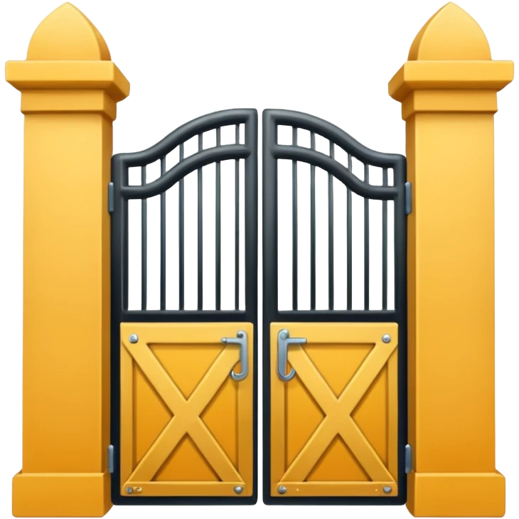 entry and exit through the gate emoji