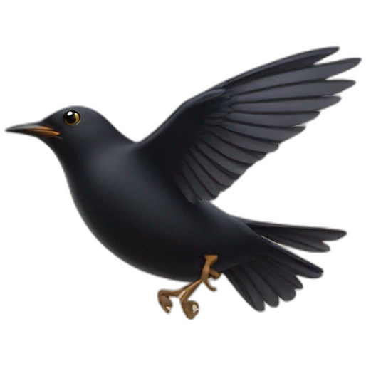 flying up to sky blackbird emoji