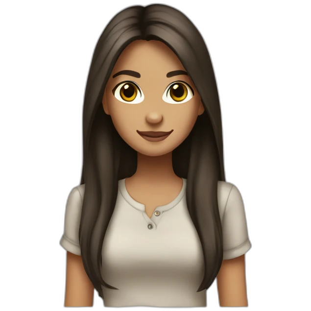 Elena Gilbert with long hair and a ribbed button-down t-shirt emoji
