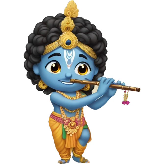 lord krishna playing flute emoji