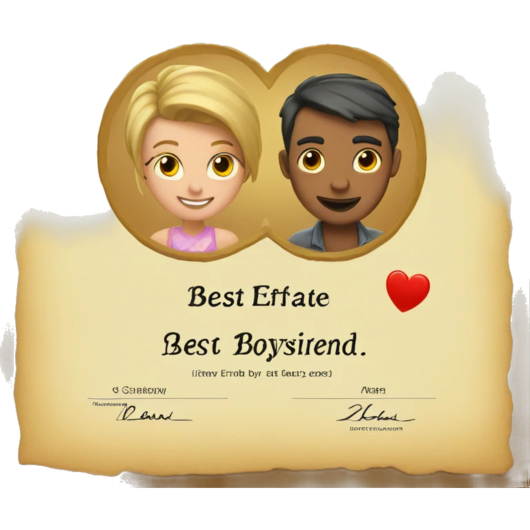 Best boyfriend certificate emoji