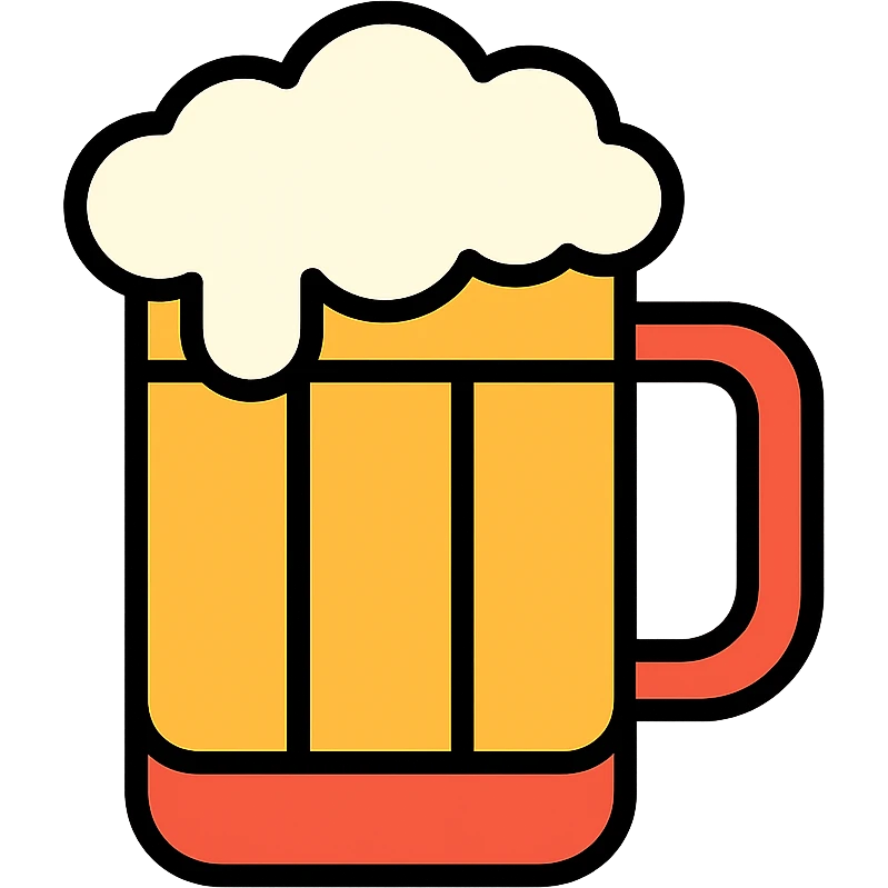 colored beer mug icon emoji