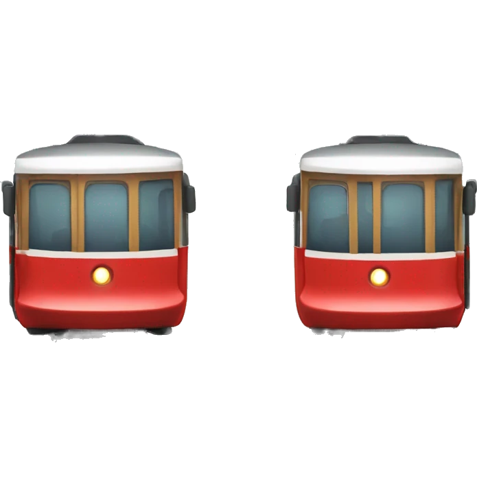 red tram with number 2 emoji