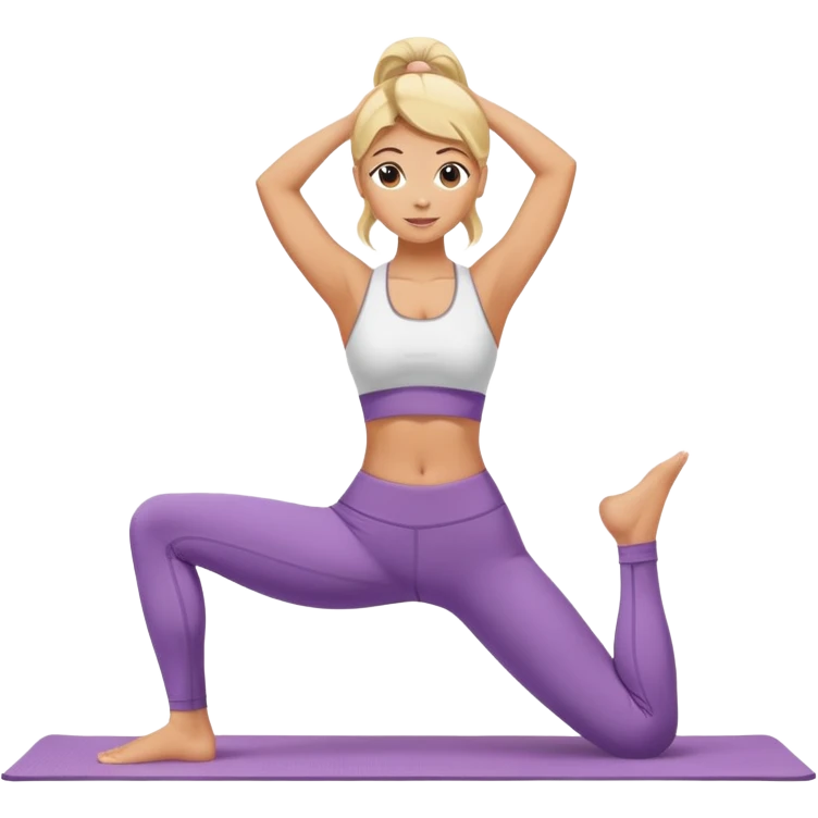 Blonde girl who always does pilaties  emoji