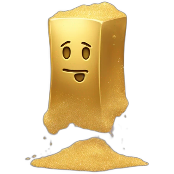 dust becoming gold bar emoji
