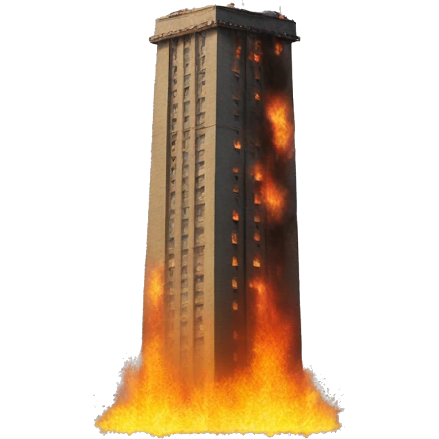 two towers on fire emoji