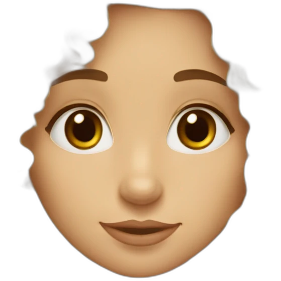 Blonde curly girl with an Australian shephard emoji