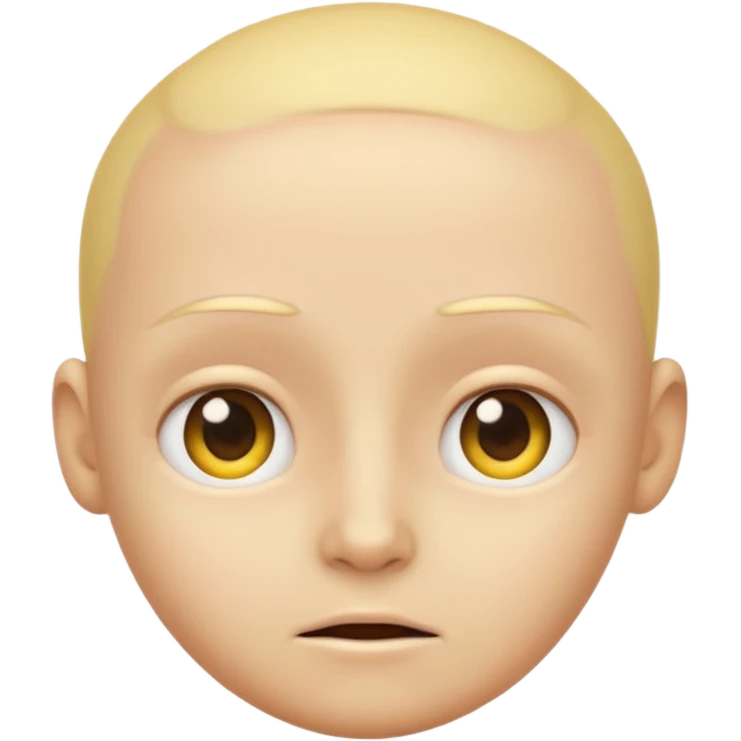 Human emoji with *NO* eyebrows staring into your soul  emoji