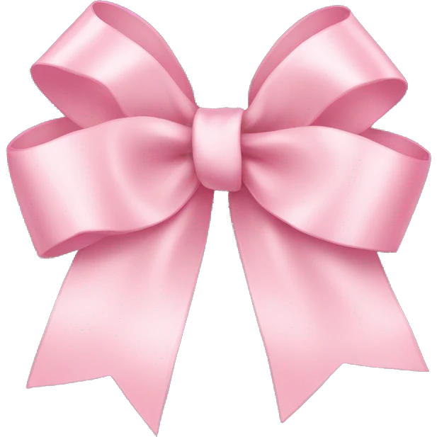 light pink ribbon bow emoji