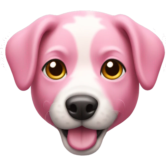 Pink dog  emoji