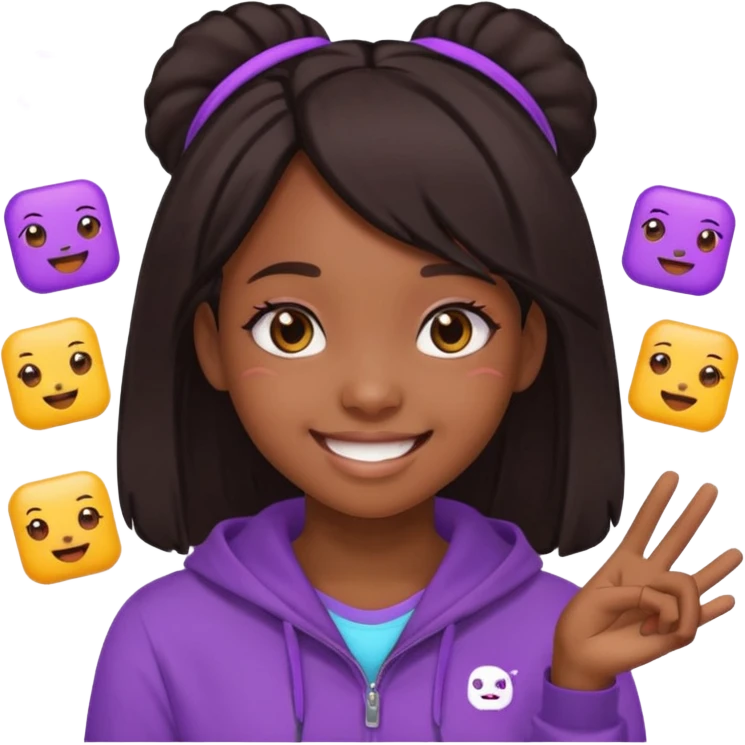 TWITCH EMOTES KAWAII BLACK GIRL emoji