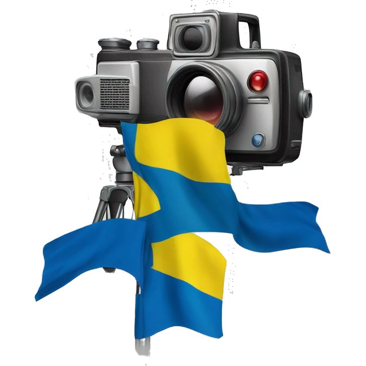 a movie camera and a Ukrainian flag emoji